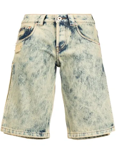 Vaquera Cotton Denim Shorts In Blue