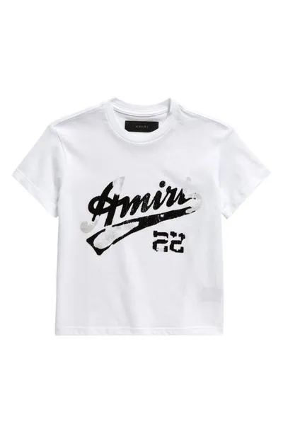 Amiri Kids' Logo-print Cotton T-shirt In White