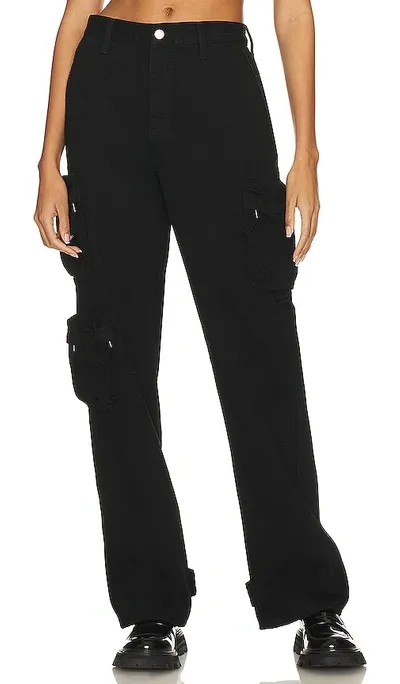 Pistola Bobby High Rise Straight-leg Utility Pants In Black