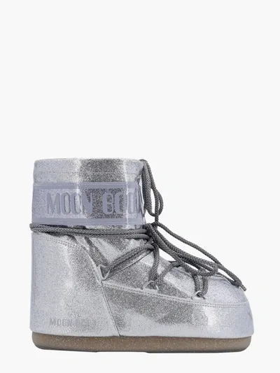 Moon Boot Flache Stiefeletten  Damen Farbe Silber In Silver