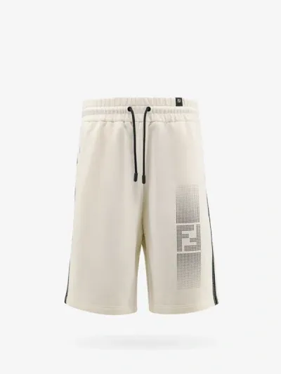 Fendi Man Bermuda Shorts Man White Bermuda Shorts