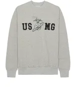 Mister Green Usmg Mock Crewneck In Heather