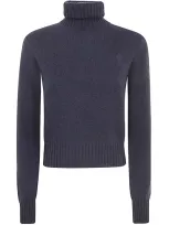 Ami Alexandre Mattiussi Slim Tonal Adc Sweater In Blue