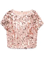 Blanca Vita Sequinned Top In Pink