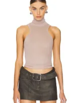 Free People X Intimately Fp Always Ready Seamless Turtleneck Top In Brown