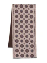 Kiton Floral-print Scarf In Brown