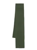 Polo Ralph Lauren Signature Polo Pony Wool Scarf In Green