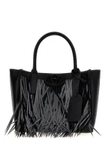 Valentino Garavani Valentino Small Tote Vlogo Side In Black